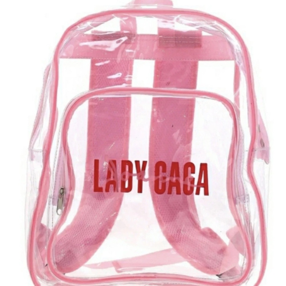 Lady Gaga See Through New Pink Clear Backpack BRAND NEW